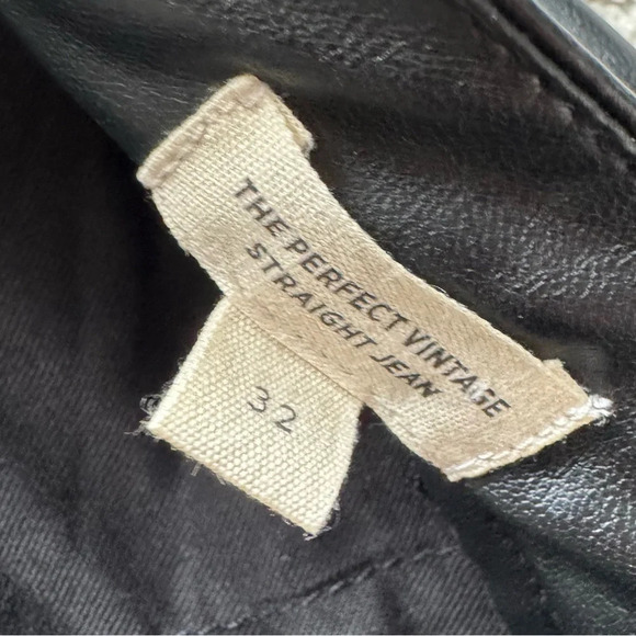 Madewell The Perfect High Waist Straight Leg Faux Leather Pants Black 32 - Picture 5 of 12